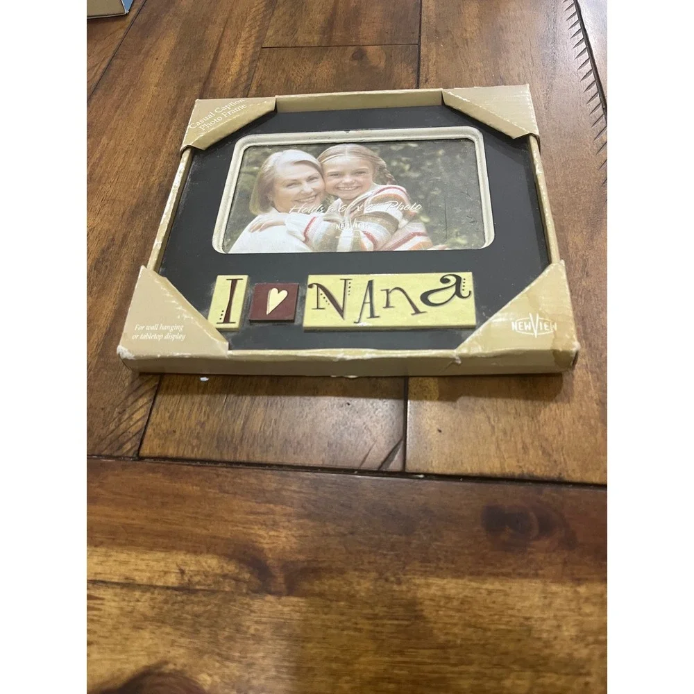 New View Photo Frame Love Nana 6x4 Black Casual Caption Tile Sentiment